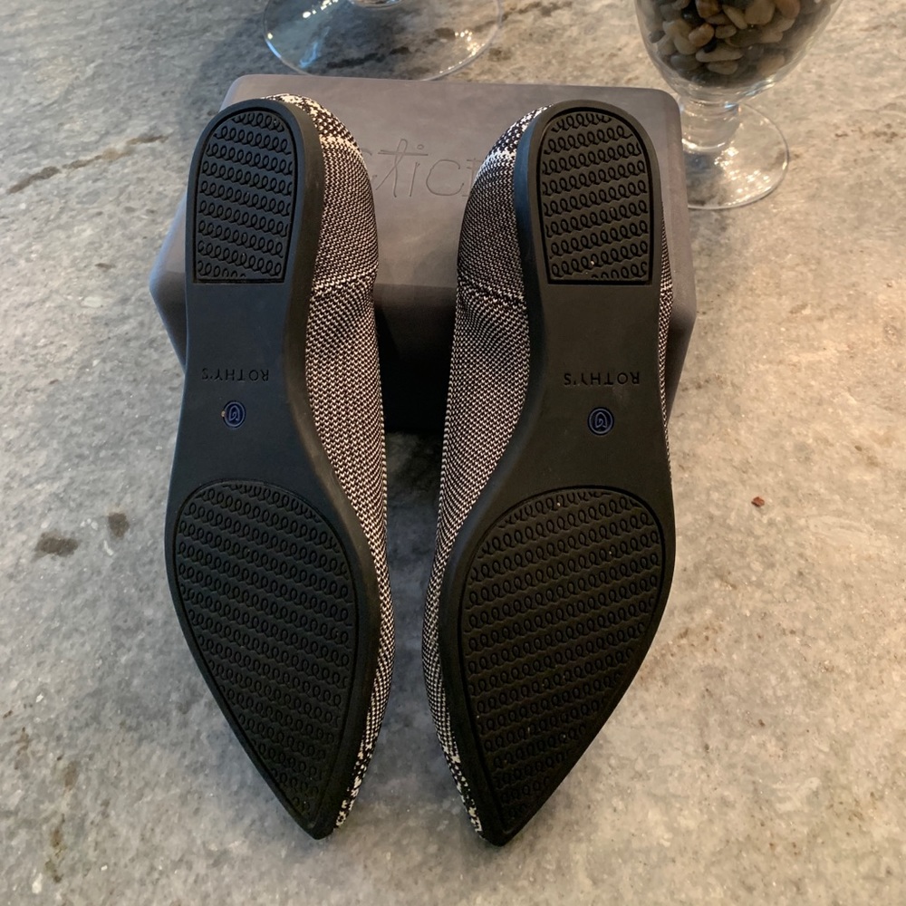 Rothy’s Black & White Python Point Flats - Picture 3 of 3